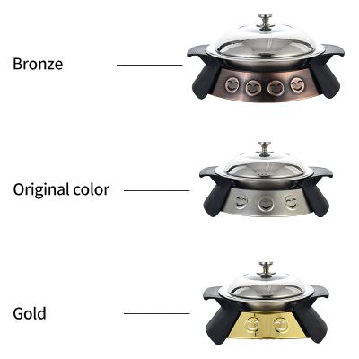 China High-end hot hot pot small hot pot stove easily cleaned hotel stainless steel supplies alcohol alcohol stove pot food for sale