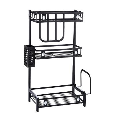 China Multifunctional 3 Tier Stainless Steel Rack Spice Restaurant Hotel Shelf Home Storage Kitchen Wholesale Metal Home for sale