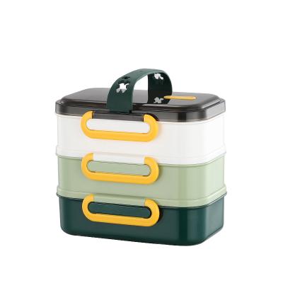 China Sustainable New Single Layer Thermal Insulated Plastic Stainless Steel Storage Lunch Box Multicolor Heating for sale