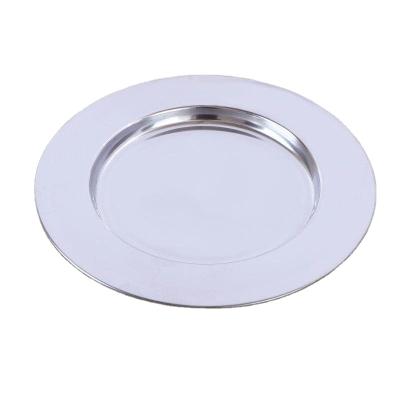 China Factory Supplier 410 Stainless Steel Sustainable Dinner Silver Round Rice Dishes For Restaurant for sale