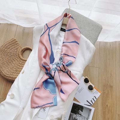 China Fashionable and elegant 2022 Korean women's long hair scarf silk band for sale