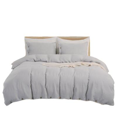 China Nondisposable Luxury Bedding Set Queen King Size Bed Linen Comforter Cover 100% Twin Linen Household Bedding for sale