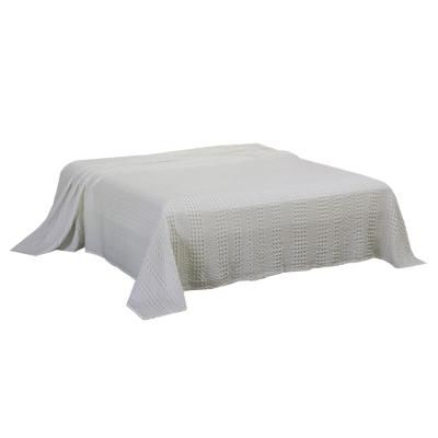 China Soft Sofa Waffle Blanket Bamboo White Quality Blankets 50%bamboo 50%cotton breathable wholesale with best quality for sale