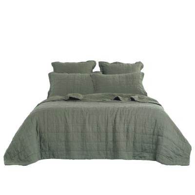 China High Quality Home 100% Linen Full Quilted Comforter Bedspread for Home or Hotel for sale