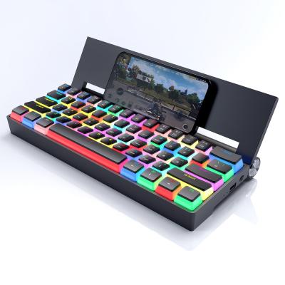 China Anti-ghosting low price RGB 61keys 84Keys full color keyboard metal gaming keyboard with best price for sale