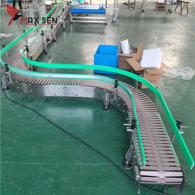 China Custom Table Top Chain Conveyor chain slat chain conveyor for Beverage Industry for sale