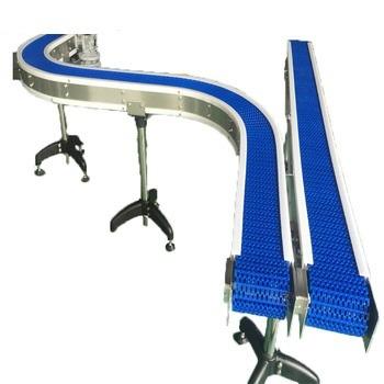 China Modular Belt Conveyor Turn/Straight Running Belt Conveyor Top Flat Conveyor for sale