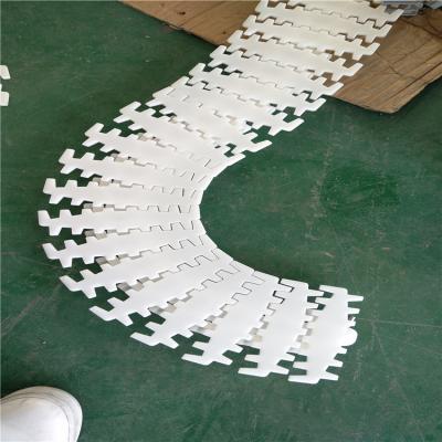 China 83 width 83mm Plastic Flat Top Flexible Chain Conveyor Turning belt for sale