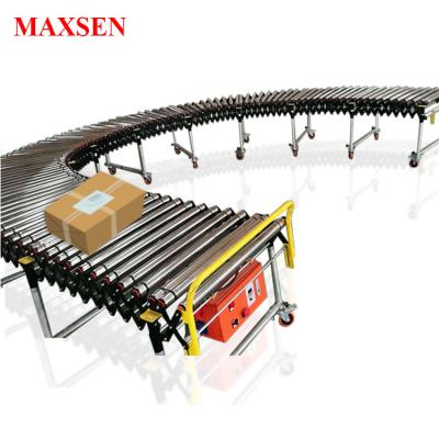 China o-ring belt power roller telescopic conveyor Manufacture for sale