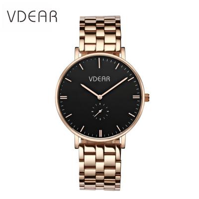 China Day/Date 316L Stainless Steel Band Simple Rose Gold Sapphire Glass Luxury Brand Watches Men for sale