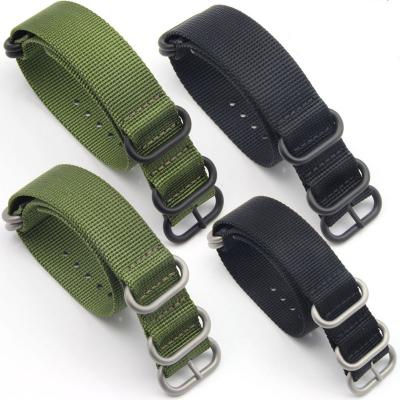 China Wholesale Inter Colored NATO Variable Strap Buckle Fabric Stainless Steel Nylon Watch Band for sale