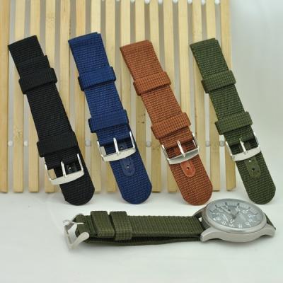 China Wholesale High Quality Colored Leather NATO Fabric Nylon Exchangeable Strap for sale