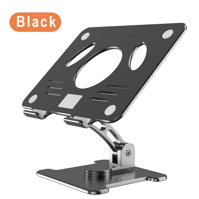 China 360 Foldable Adjustable Laptop Notebook Aluminum Foldable Laptop Stand Rotating Desk Stand for sale