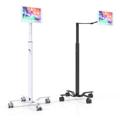 China Metal Mobile Arm Flexible Long Height Adjustable Medical Monitor Cart for sale