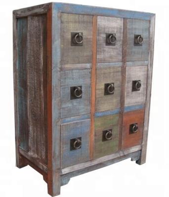 China Antique Rustic French Style Furniture Solid Wood Vintage Wod Living Room Cabinet for sale