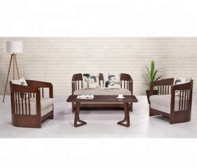 China Hotel Restaurant Sofa Sectional Comfortable Furniture Coffee Table Wooden Sofa for sale