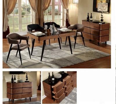 China Modern American European Contemporary Furniture Fashion Wooden Dining Table Chair Buffet Dining Sets for sale