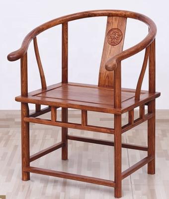 China Country Traditional Luxury Chinese Rosewood Armchair Round Backed Living Room Chair for sale