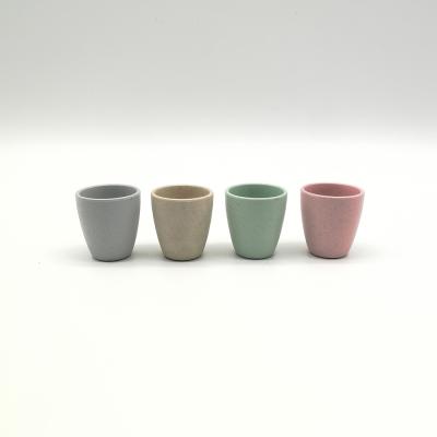 China Stylish Non-Toxic Cups Home Eco-Friendly Biodegradable Disposable Colorful Bamboo Fiber Small Plastic Cup for sale