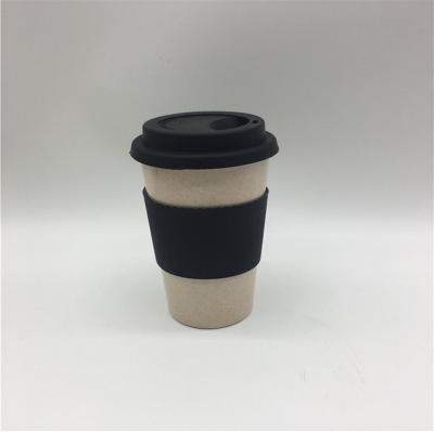 China Eco Sustainable Fiber Custom Biodegradable Bamboo Coffee Mug With Lid for sale