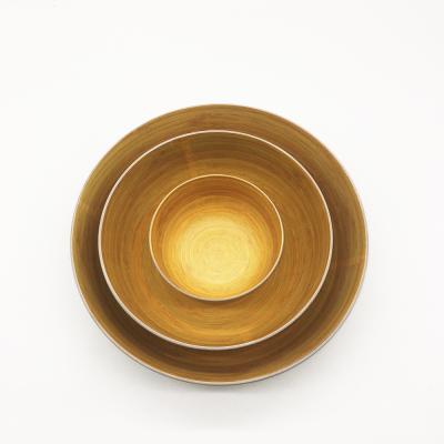 China Sustainable Elegant Design Bamboo Fiber Dinnerware Salad Bowl Set Bowl Bamboo Fiber for sale