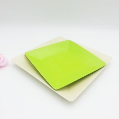 China Sustainable Manufacturing Bamboo Fiber Tableware Bamboo Plates Disposable Wheat Straw Plates for sale