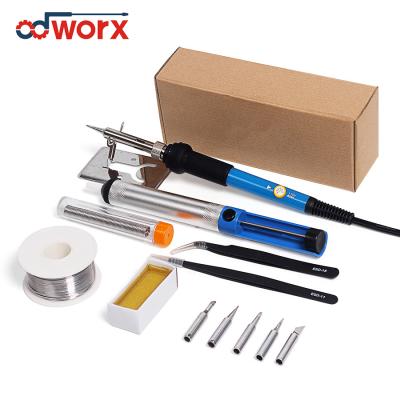 China Pencil Handle 60W 220V Electric Soldering Iron Kit With Adjustable Soldering Iron Temperature Electronic Repair Tool for sale