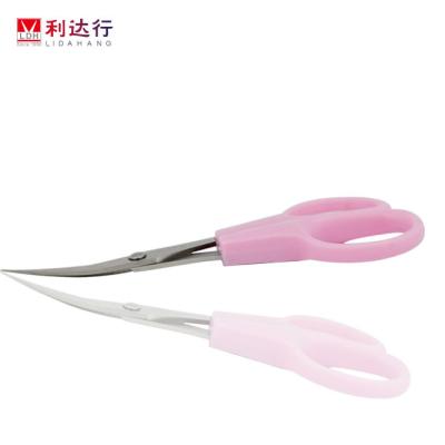 China Embroidery Purpose Pink Bit Embroidery Trimmer Scissors 4.5 Inch Curved Blade Stainless Steel for sale