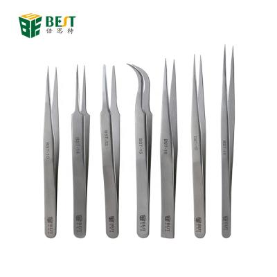 China Custom Made High Quality Long Lasting Volume Lash Tweezers Eyebrow Best-Matt Stainless Steel Eyelash Extension Set for sale