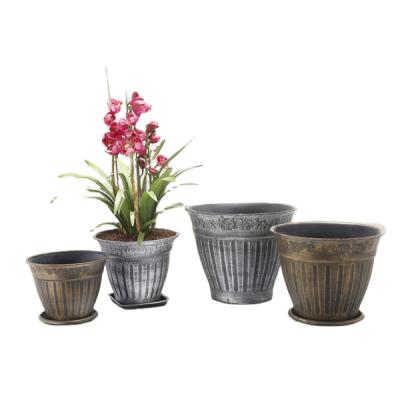 China OEM Modern Colorful Round Flowerpot Wholesales Plastic Gardenning Urns Planter Pot With Different Color for sale