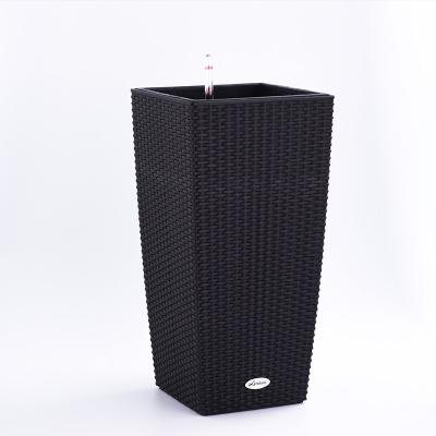 China Modern Outdoor Large Flowerpot Classic Series& Rattan Weaving Plastic Flower Pot for sale