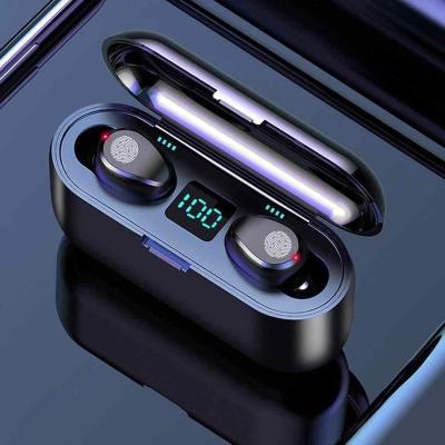 China 2021 New F9 TWS Wireless Earbud Comfortable Portable BT 5.0 Earphone/Noise-cancellation With 2000mah Power Bank Radio Earbuds For iPhone Android for sale