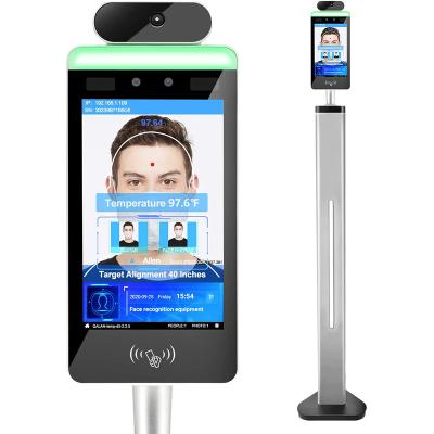 China Shopping Mall 8 Inch Facial Recognition Camera Temperature Measurement Kiosk Temperature Measurement Camera for sale