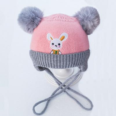 China JOINT Fashion Solid Color Beanie Kids Thermal Hats Kids Winter Hats for sale