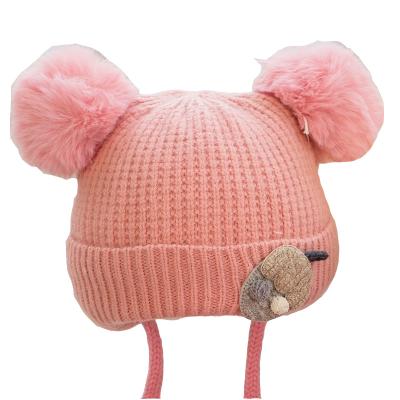 China KIDS COMMON Accessory Warm Hat With Pompom Winter Fashion Hat For Kids for sale