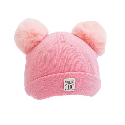 China breathable & Waterproof Knitted Beanie Hat Baby Knit Hats Children's Straw Children's Knitted Hat for sale