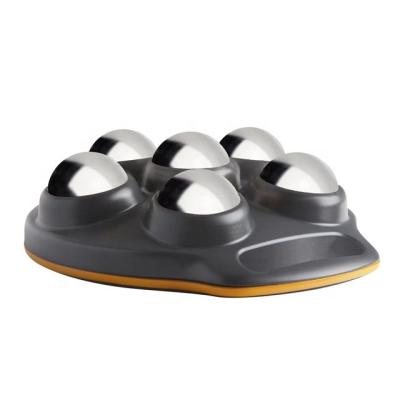 China Stainless+PP Fitness Foot Massager Rolling Ball Foot Massager Stainless Steel Roller Six Bead Massager for sale