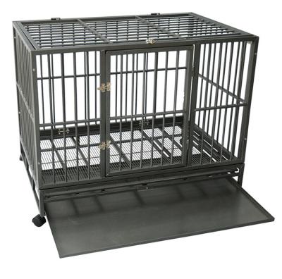 China Large high quality stocked china metal dog crate tray for sale