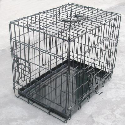 China Large Durable Cheap Strong 3 Door Stainless Steel Iron Dog Cage for sale