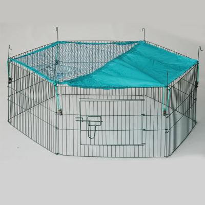 China Cheap Folding Pink Puppy Wire Mesh Cage 6 Panel Viable Or 8 Panel For Rabbit for sale