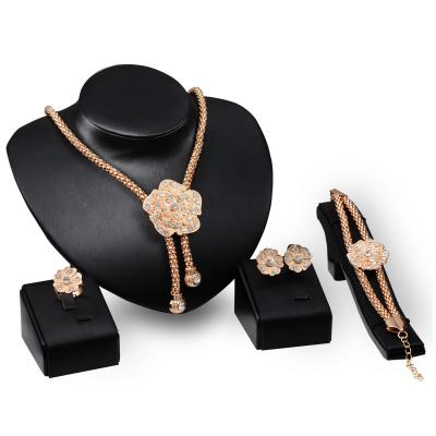 China LCn002 Fashionable ALLOY Jewelry Set Necklace Earrings Four-piece Set Wedding Decoration for sale