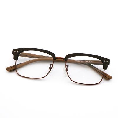 China Fashion Retro Wooden Grain Eyeglasses Optical Monocle Frames Eye Glasses for sale