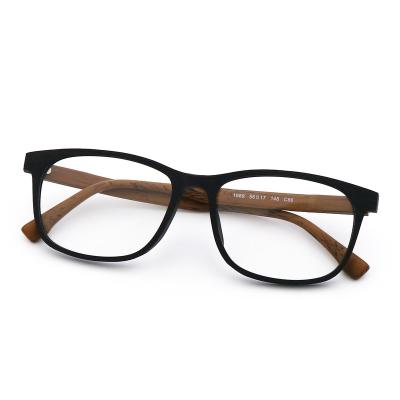 China Fashion Retro Wooden Grain Eyeglasses Optical Monocle Frames Eye Glasses for sale