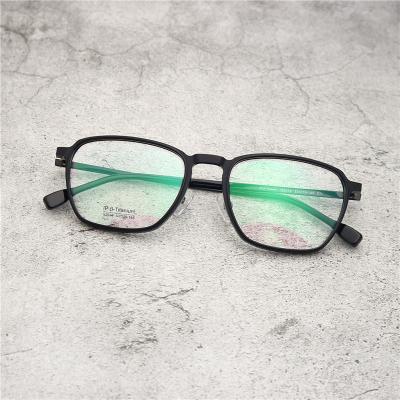 China 2019 Optical New Fashion Square Shape Acetate With Titanium Eyeglasses Frames Light Up For Man for sale