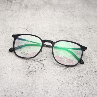 China 2019 new design 2019 new retro optical square black tortie transparent acetate with arm optical frame titanium glasses for sale