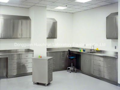 China Silver Stainless Steel Lab Tables , Modular Lab Benches DTC Hinge 1500*850mm for sale