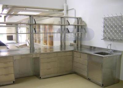 China Full Stainless Steel Lab Bench , Laboratory Benches And Cabinets Custom Made for sale