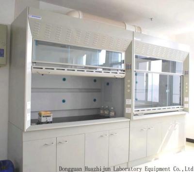 China Floor Mounted Steel Fume Hood 1.2 / 1.5 / 1.8m Acid Resistant Countertops for sale