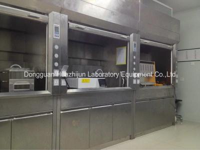 China SGS de los cuellos de la capilla 200/315m m del humo del acero inoxidable de Benchtop del laboratorio certificado en venta