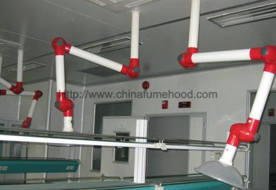 China Ceiling Mounted Laboratory Fittings , 360° Swiveled Fume Exhaust Arm for sale